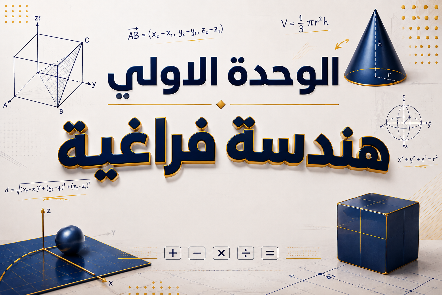 الوحدة الاولي - هندسة فراغية 